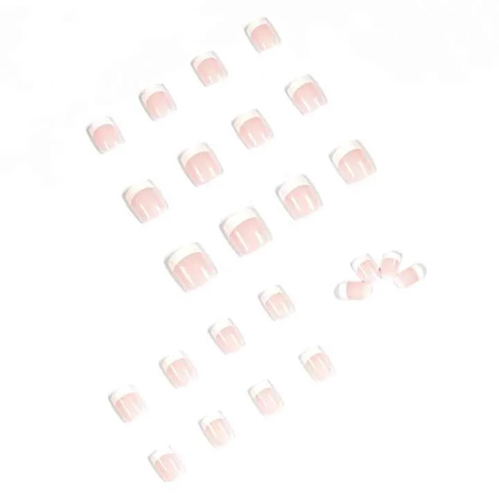 مانيكير فرنسي أظافر صناعيه - French Manicure Press on Nails