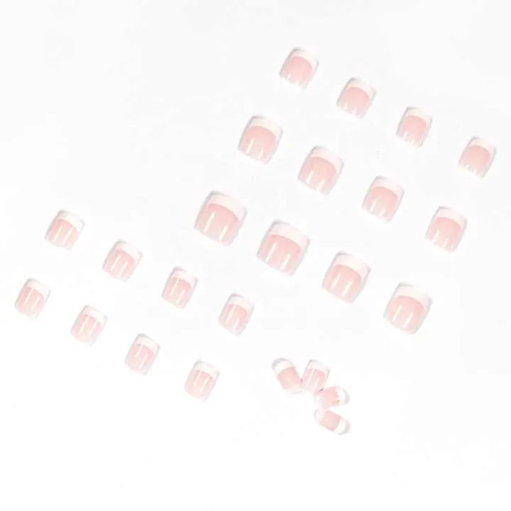 مانيكير فرنسي أظافر صناعيه - French Manicure Press on Nails