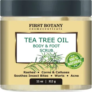 100% Natural Tea Tree Oil Body & Foot Scrub with Dead Sea Salt