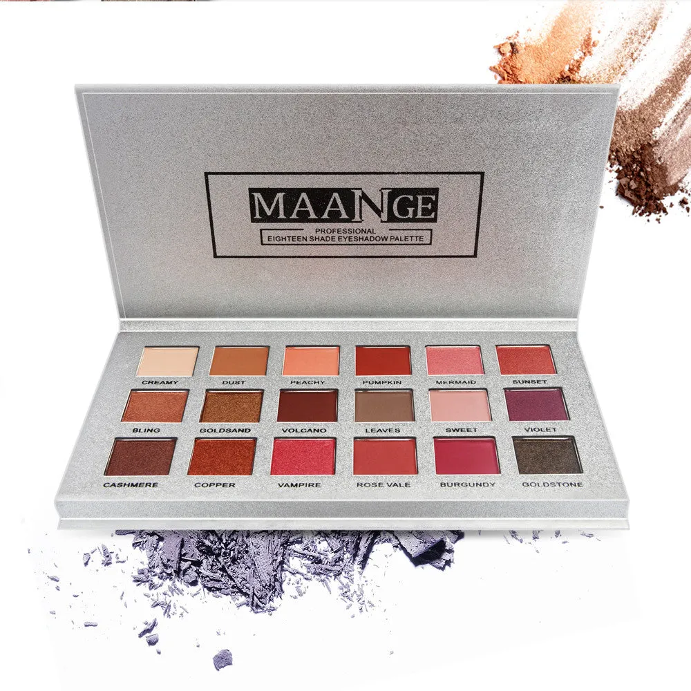 18 Color Shimmer Glitter Eye Shadow Powder Matt Eyeshadow Cosmetic