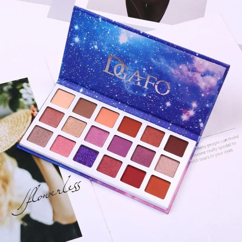 18 Colors Sexy Smoky Shimmer Matte Glitter Shimmer Eye Makeup Eyeshadow Palette