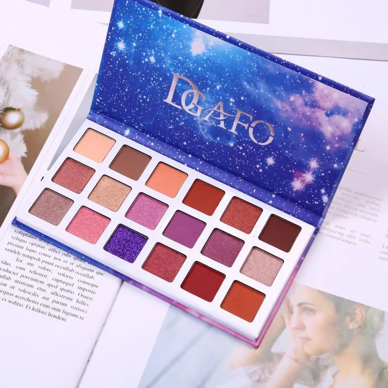 18 Colors Sexy Smoky Shimmer Matte Glitter Shimmer Eye Makeup Eyeshadow Palette