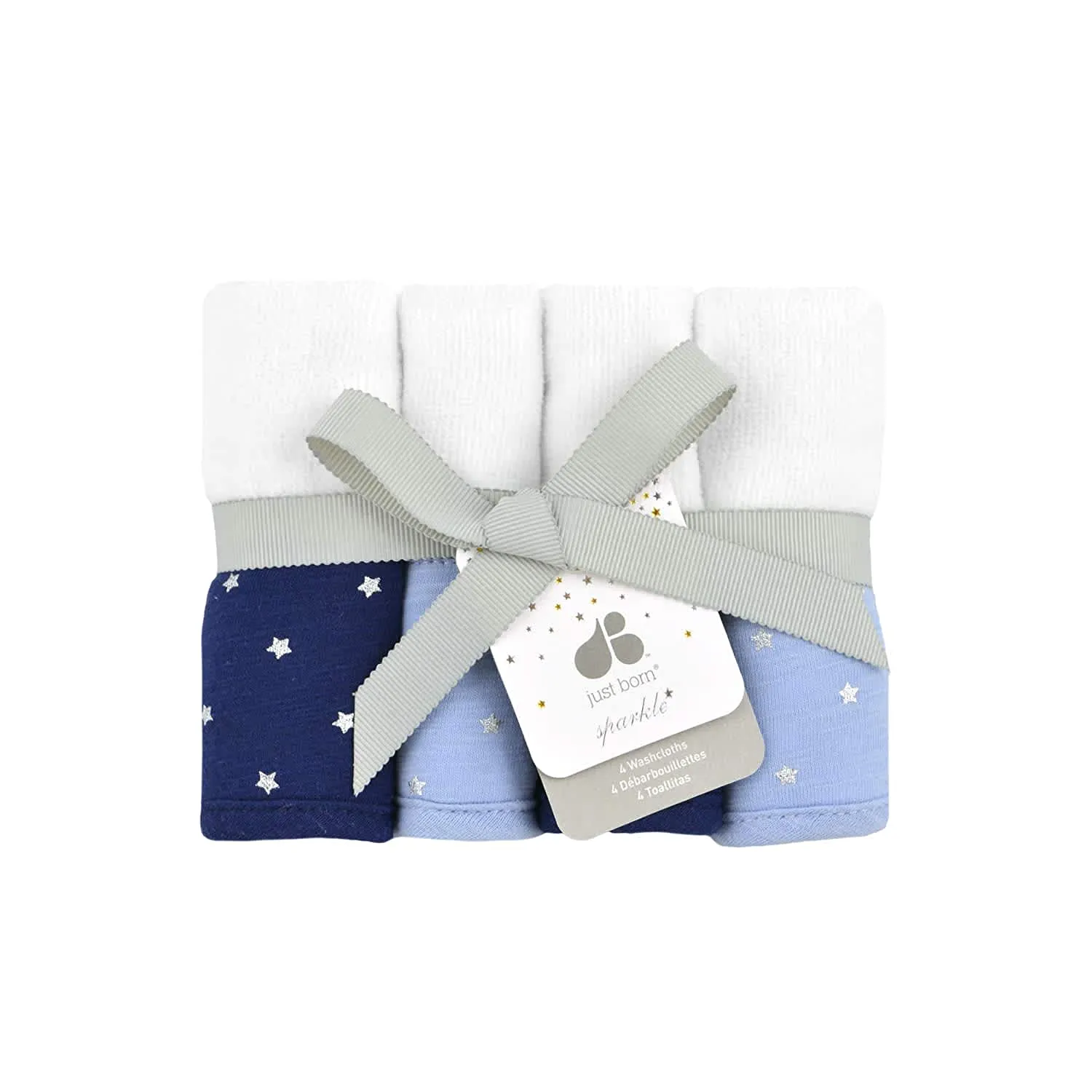 4-Pack Baby & Toddler Boys Stars Woven Washcloths