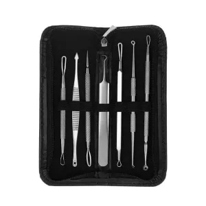 8pcs Facial Blackhead Acne Needles- من إبر وملاقط