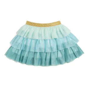 Aqua Petal Girls Tutu Skirt