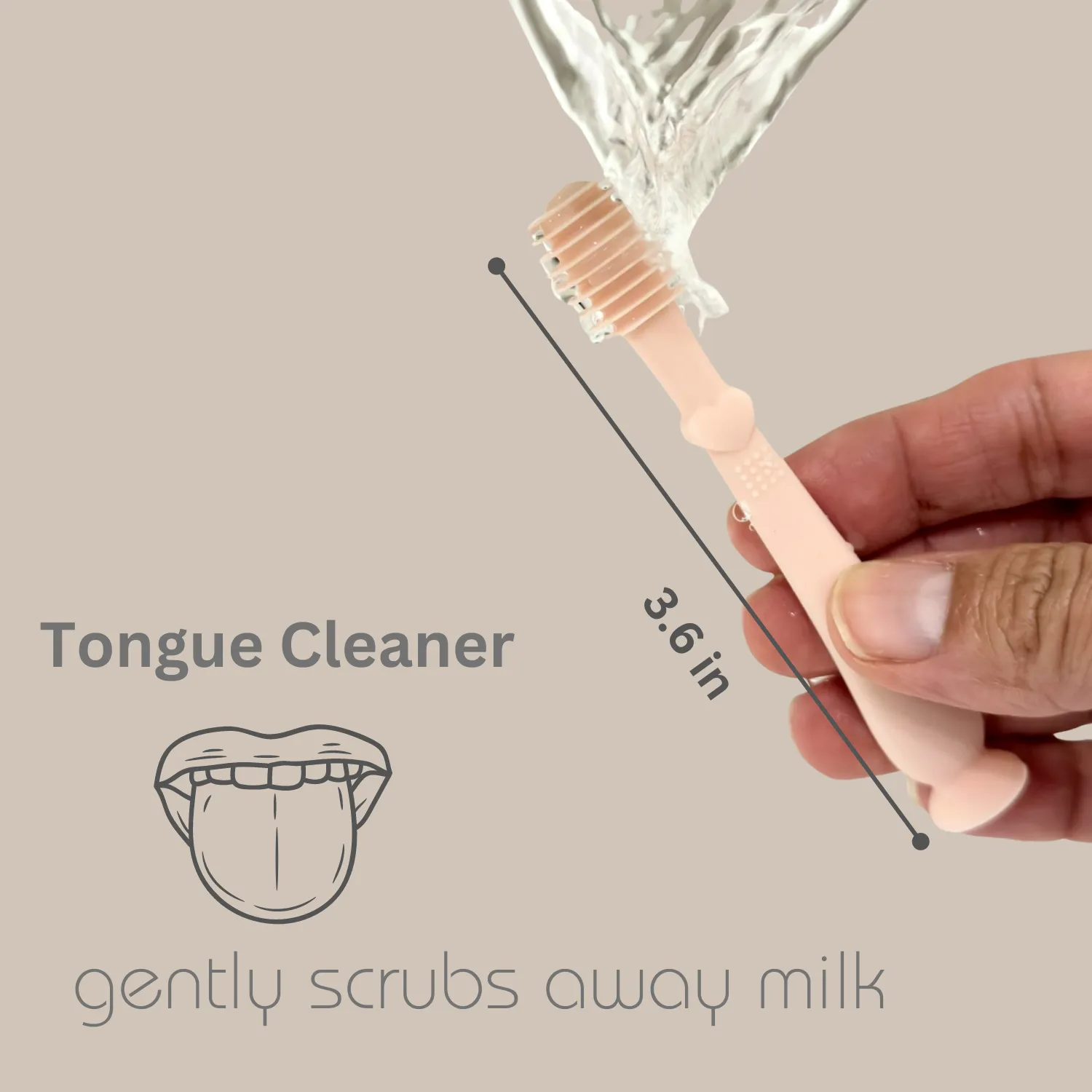 Baby Finger Toothbrush & Tongue Cleaner Oral Set 3m  (Blush)