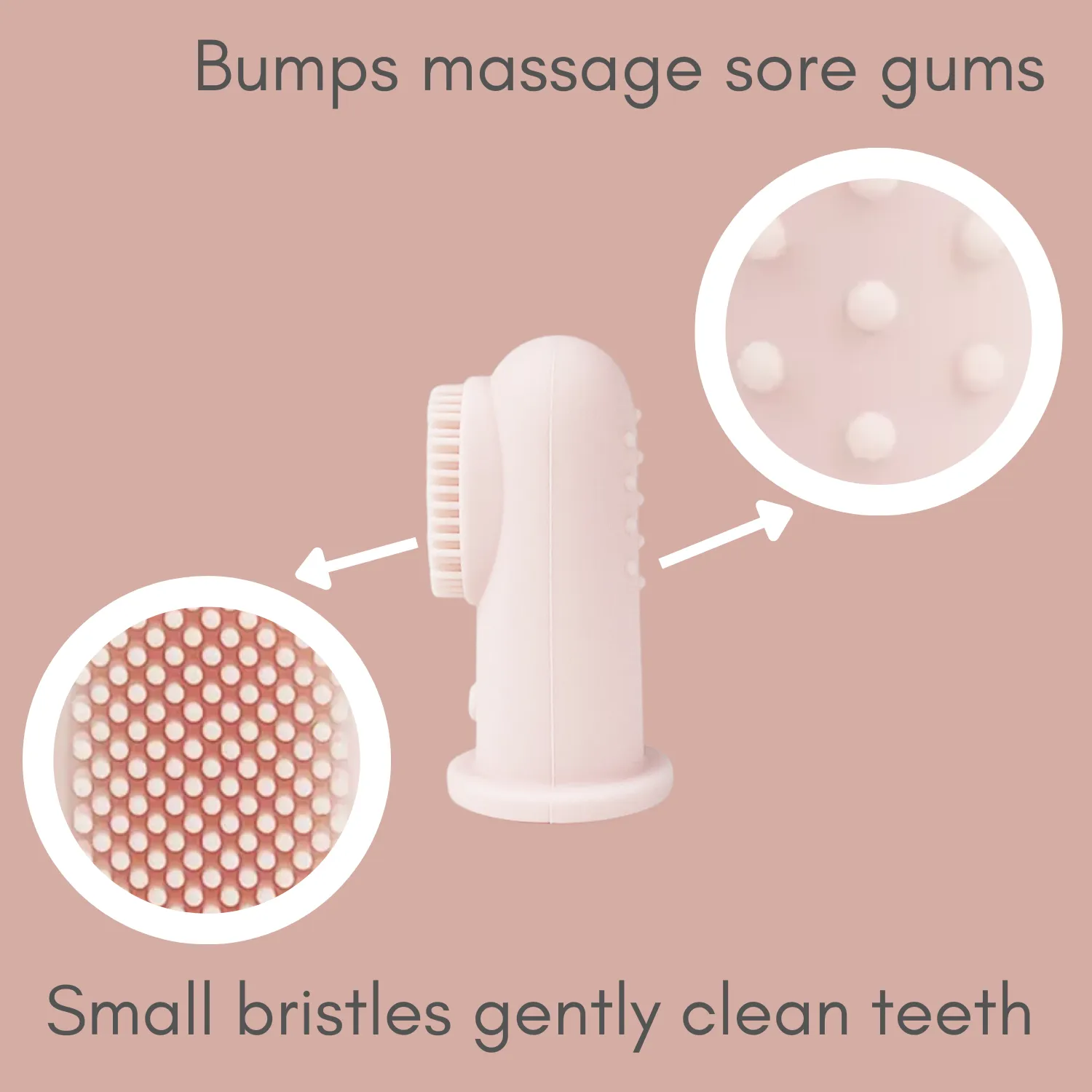 Baby Finger Toothbrush & Tongue Cleaner Oral Set 3m  (Blush)