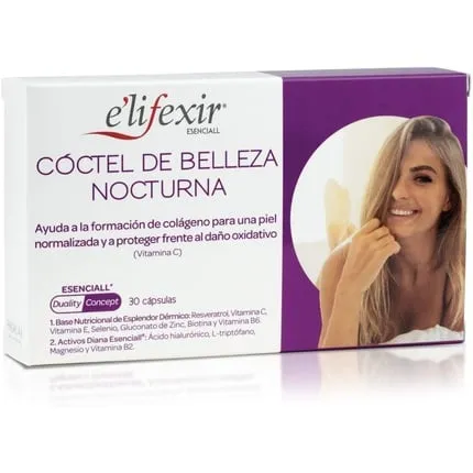 Beauty Cocktail Night Nutricosmetics Rejuvenating anti-aging 30 capsules, E'Lifexir