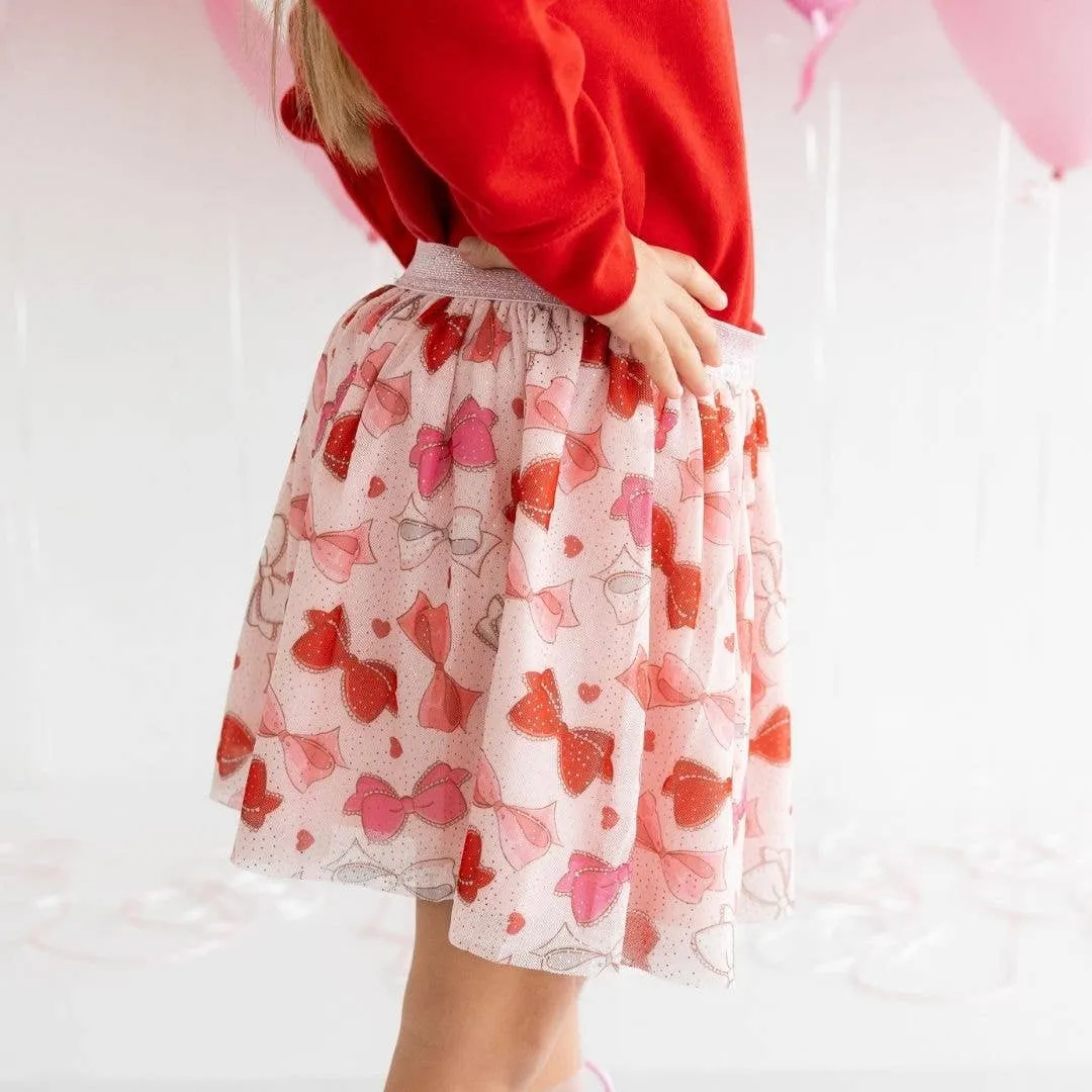 Bow Love Girls Tutu Skirt