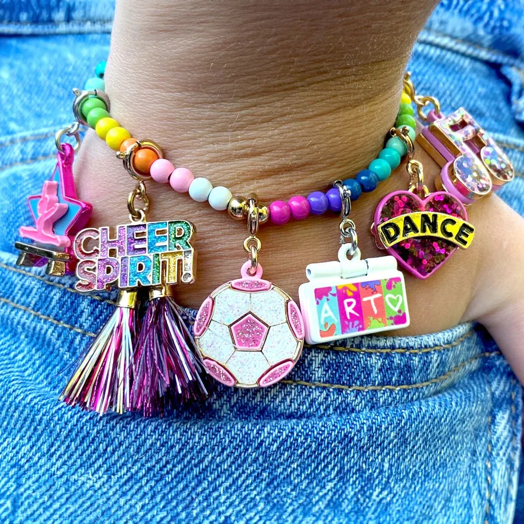 CHARM IT! Gold Glitter Dance Heart Charm