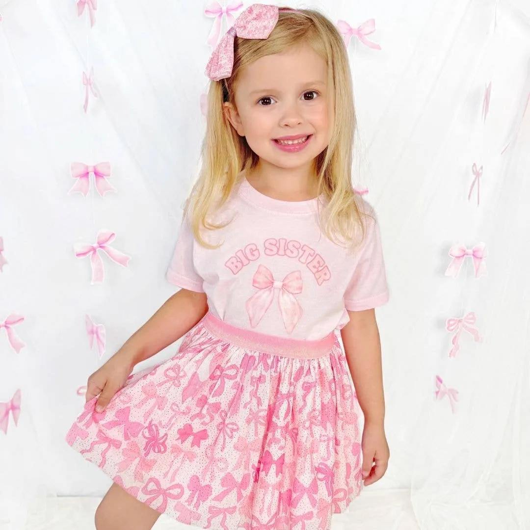 Coquette Bow Girls Tutu Skirt