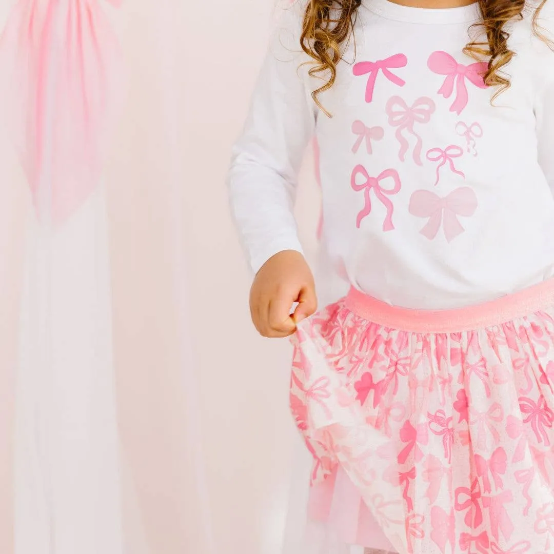Coquette Bow Girls Tutu Skirt
