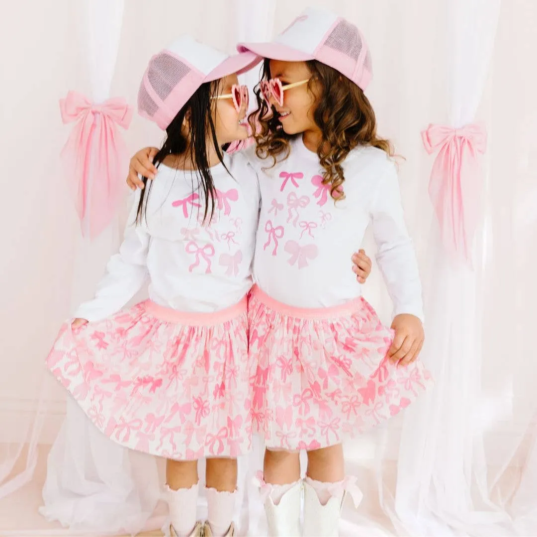 Coquette Bow Girls Tutu Skirt