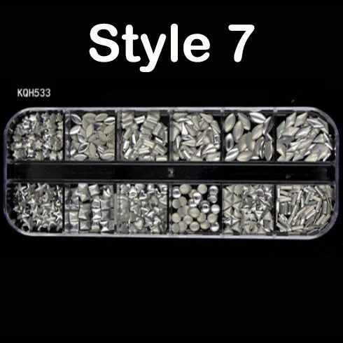 Crystal Nail Art Rhinestone Set - 3D Diamond Gem Nairl Art Decoration - Crystal Rhinestones for Nails - Shiny Rhinestones For Glitter Nail