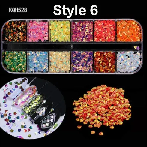 Crystal Nail Art Rhinestone Set - 3D Diamond Gem Nairl Art Decoration - Crystal Rhinestones for Nails - Shiny Rhinestones For Glitter Nail