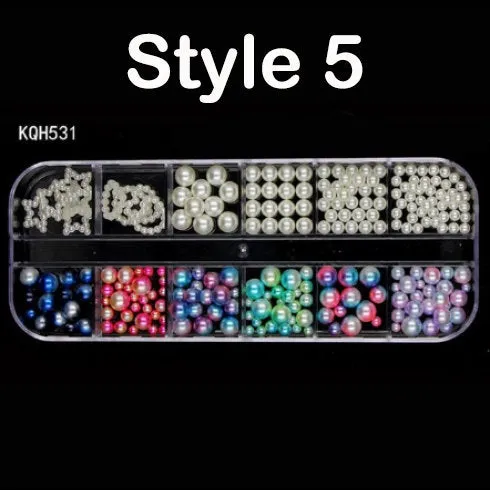 Crystal Nail Art Rhinestone Set - 3D Diamond Gem Nairl Art Decoration - Crystal Rhinestones for Nails - Shiny Rhinestones For Glitter Nail