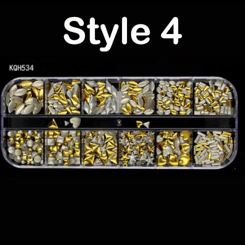 Crystal Nail Art Rhinestone Set - 3D Diamond Gem Nairl Art Decoration - Crystal Rhinestones for Nails - Shiny Rhinestones For Glitter Nail