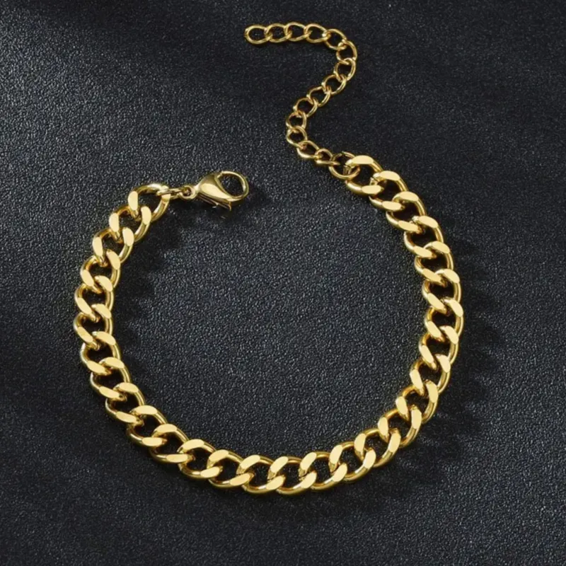 Cuban Bracelet - 5mm Gold