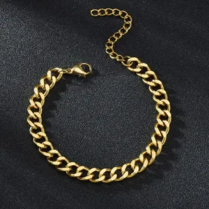 Cuban Bracelet - 5mm Gold