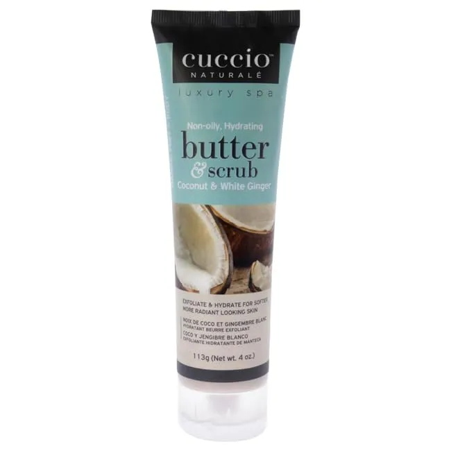 Cuccio Butter And Scrub - Coconut And White Ginger By Cuccio For Unisex - 4 Oz Scrub  4 oz