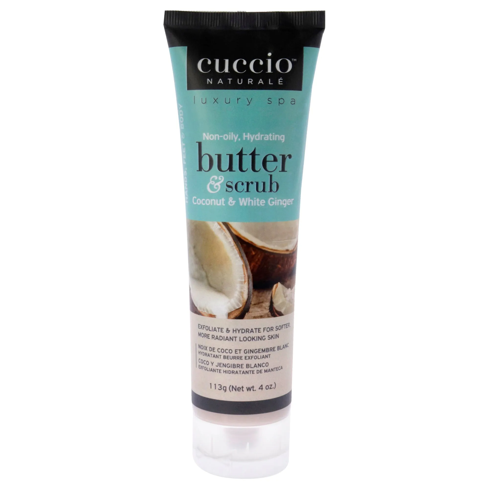 Cuccio Butter And Scrub - Coconut And White Ginger By Cuccio For Unisex - 4 Oz Scrub  4 oz