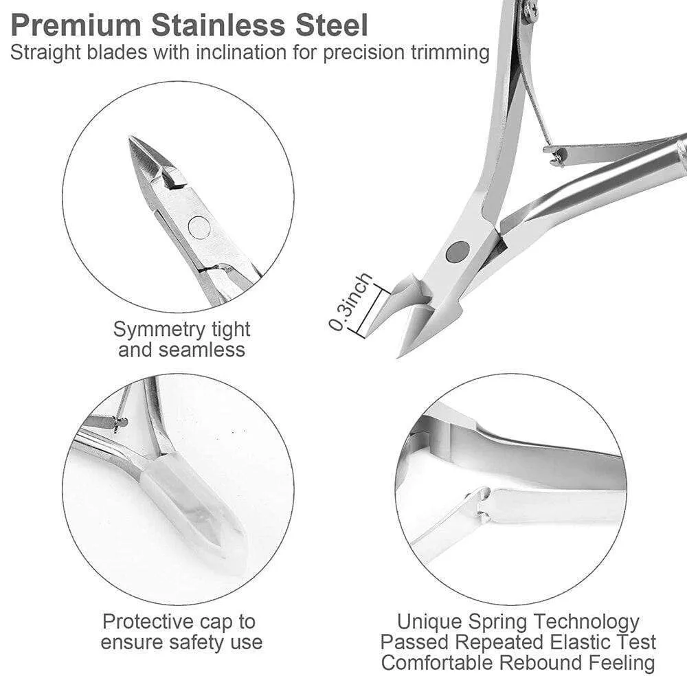 Double-ended Nails Cuticle Pusher Finger Dead Skin Remover Nail Nippers Cutter for Manicure Pedicure Accessories  Art Tools Sets