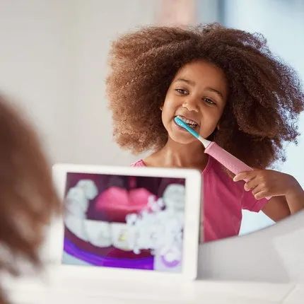 Electric toothbrush Sonicare For Kids Hx6352/42 with Sonic technology for gentle cleaning - pink Philips