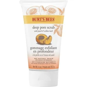 Exfoliating facial scrub made from peach and willow bark for deep cleansing of pores 113, 3 grams, Burt'S Bees