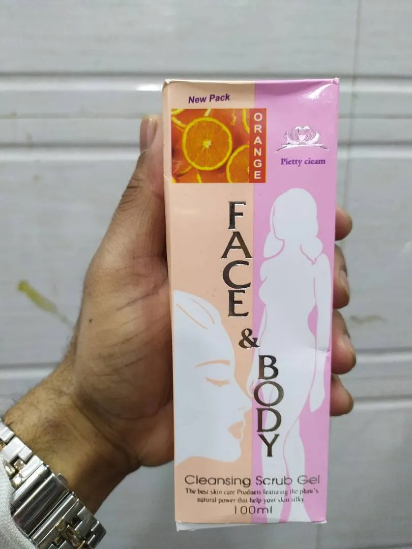 Face And Body Scrub With Orange Extracts