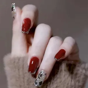 False Nails French Manicure-أظافر صناعية