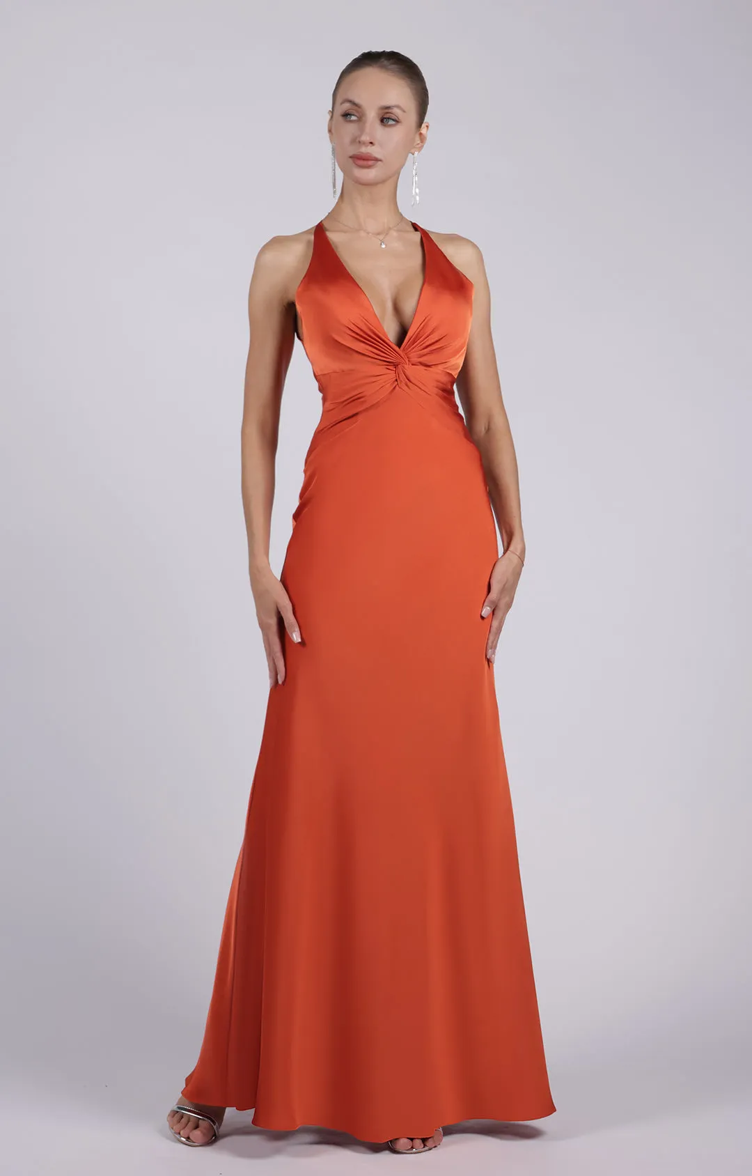 Halter Deep V-Neck  Elegant Fishtail Maxi Dresses
