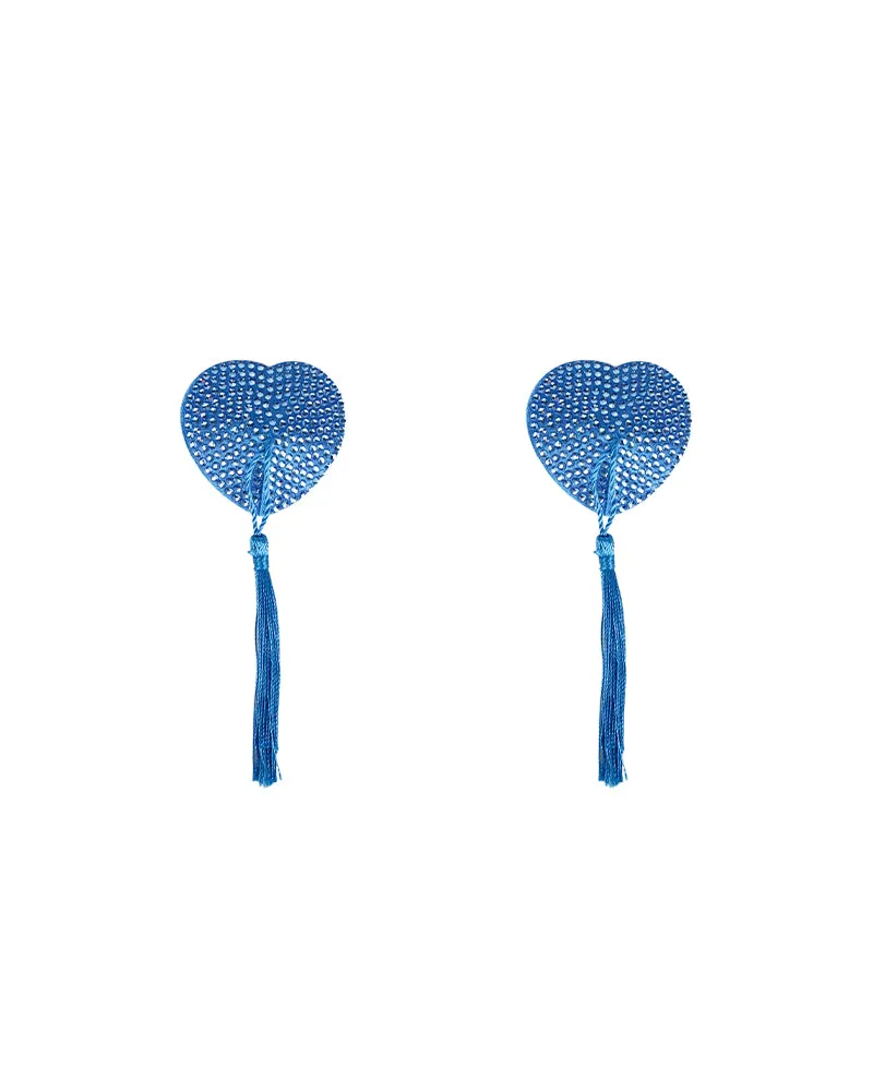 Heart Shape Concealers Sticker Breast Pads Pasties Bra with Tassel