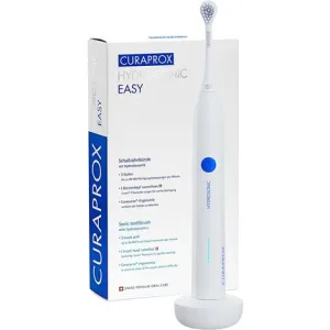Hydrosonic Easy Toothbrush electric toothbrush for adults with 3 cleaning levels, Curaprox