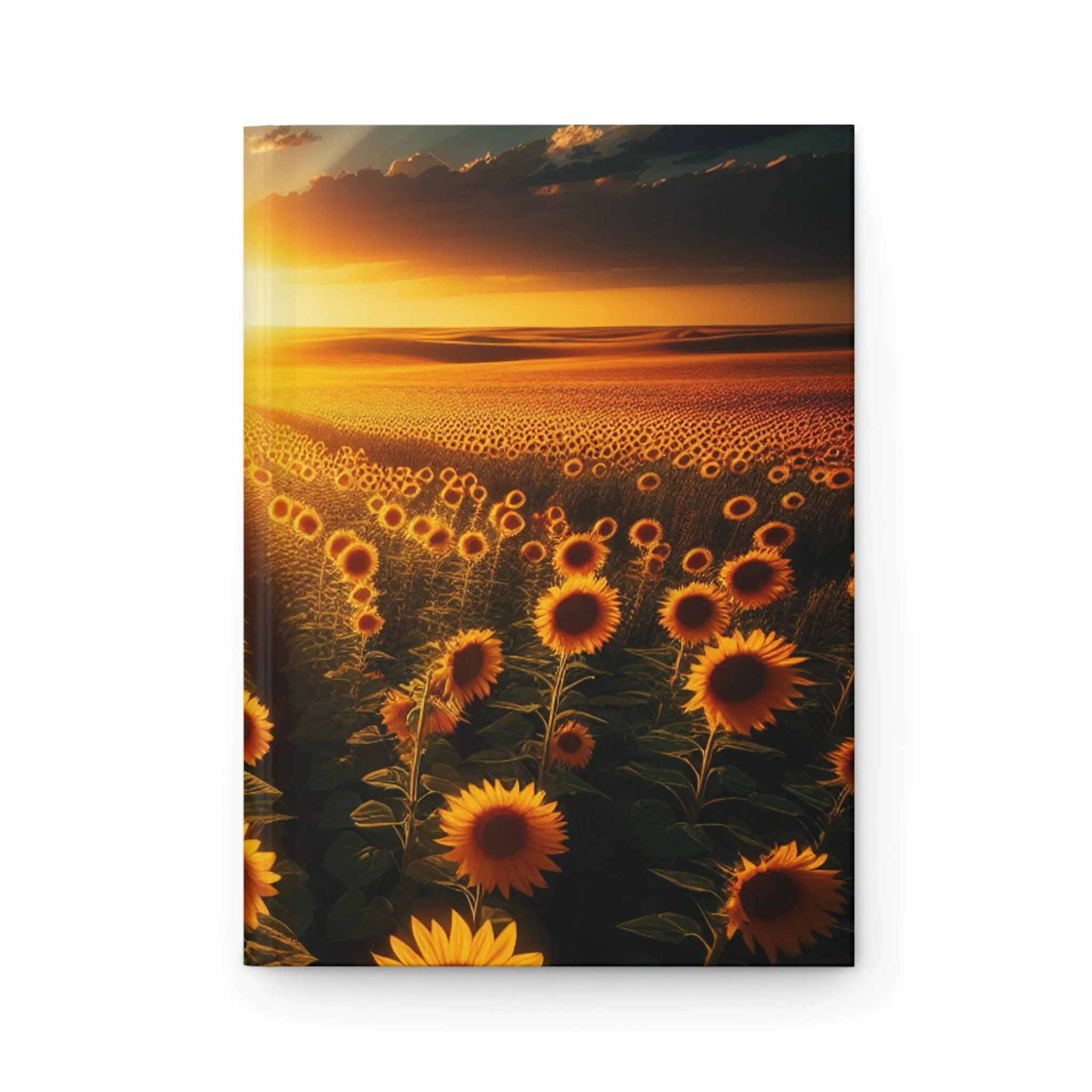Kansas Sunflower Prairie Hardcover Journal Matte