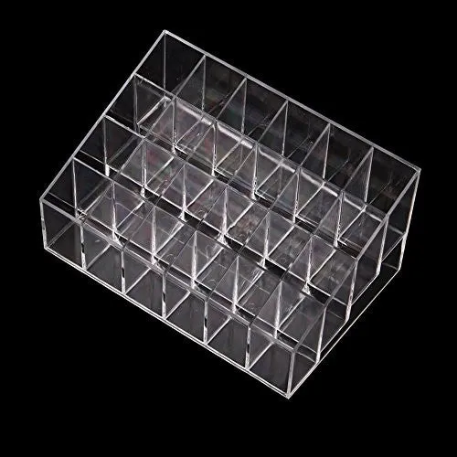 Lifestyle You 24 Compartment Luxurius Clear Acrylic Makeup Organiser Lipstick Holder Case ,2 Pieces