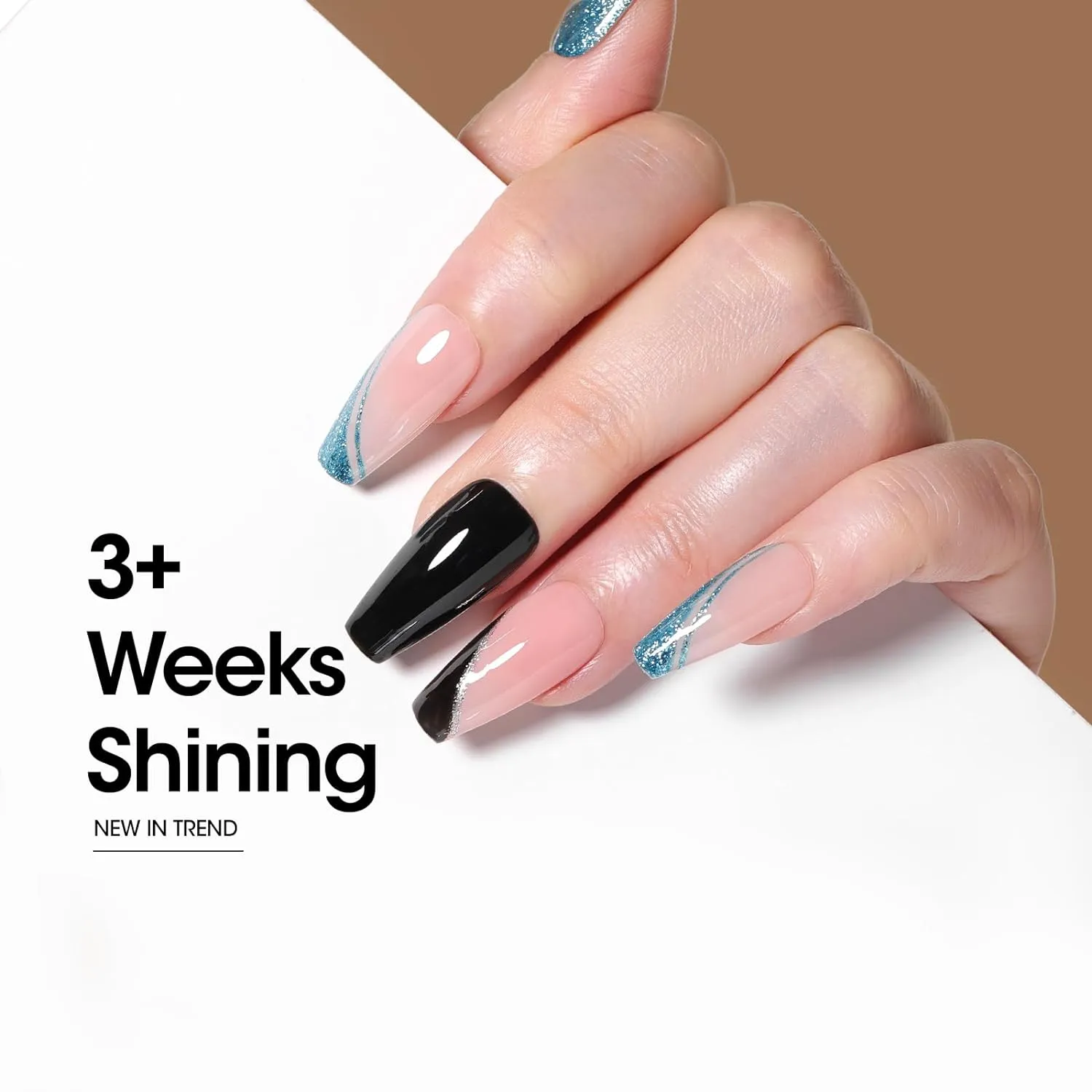 Liner Glitter Gel Nail Polish, Set of 6 Colors
