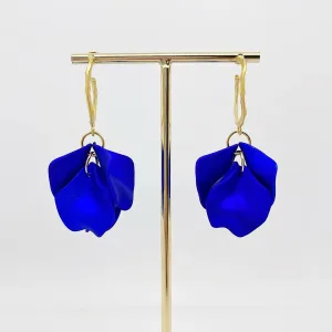 Louisa Petal Earrings (Electric Blue)