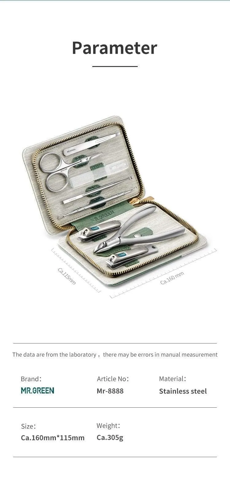 Manicure Set Pedicure Sets Nail Clipper Stainless Steel Professional Nail Cutter Tools with Travel Case Kit