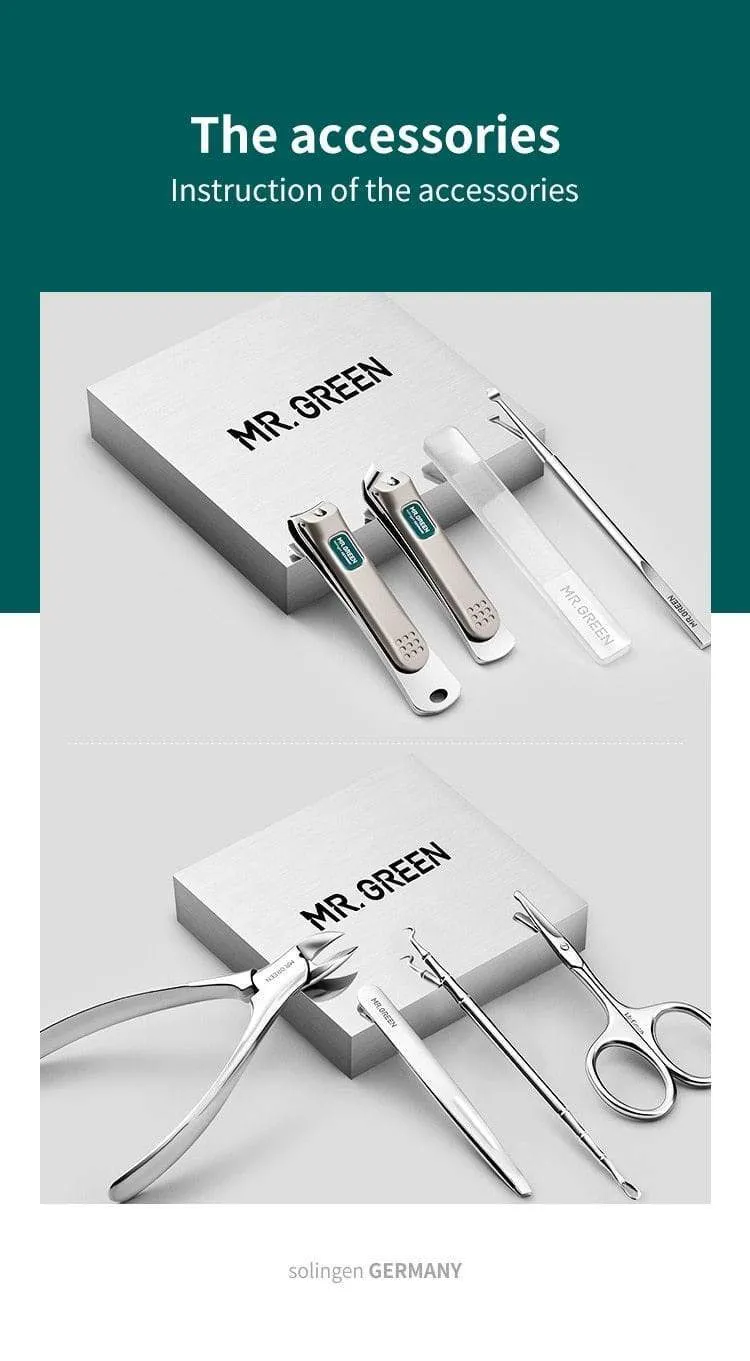 Manicure Set Pedicure Sets Nail Clipper Stainless Steel Professional Nail Cutter Tools with Travel Case Kit