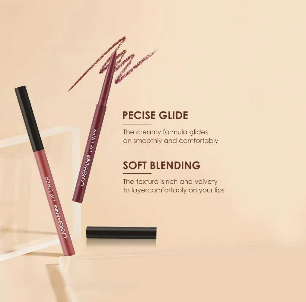 Matte Lipstick & Lipliner Set - Waterproof Velvet Kit for Women & Girls - Perfect Gift Box