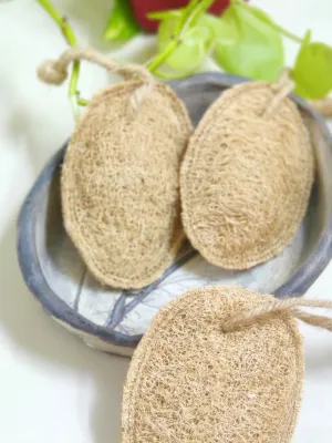 Natural Plant Based Loofah&forwardslash Bathing Sponge - Set of 3