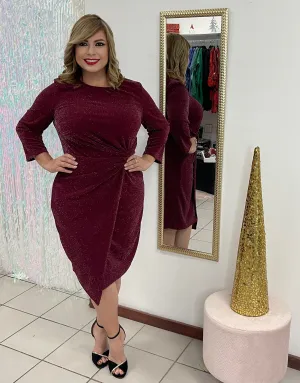 Plus Glitter Short Dress