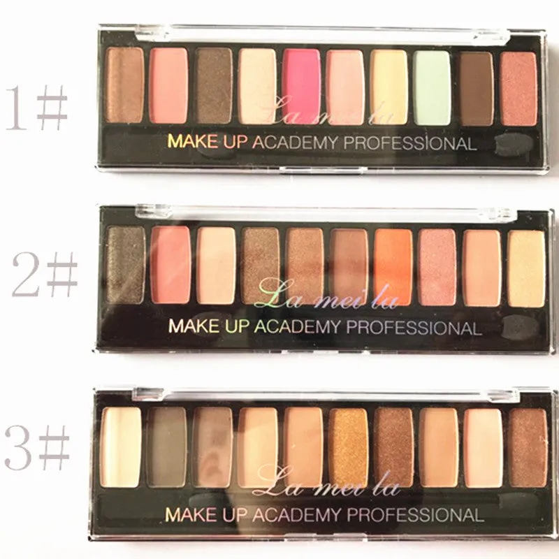 Professional Eyeshadow Palette Waterproof Eye Pigment Mineral Powder 10 Color Shimmer Matte Nude