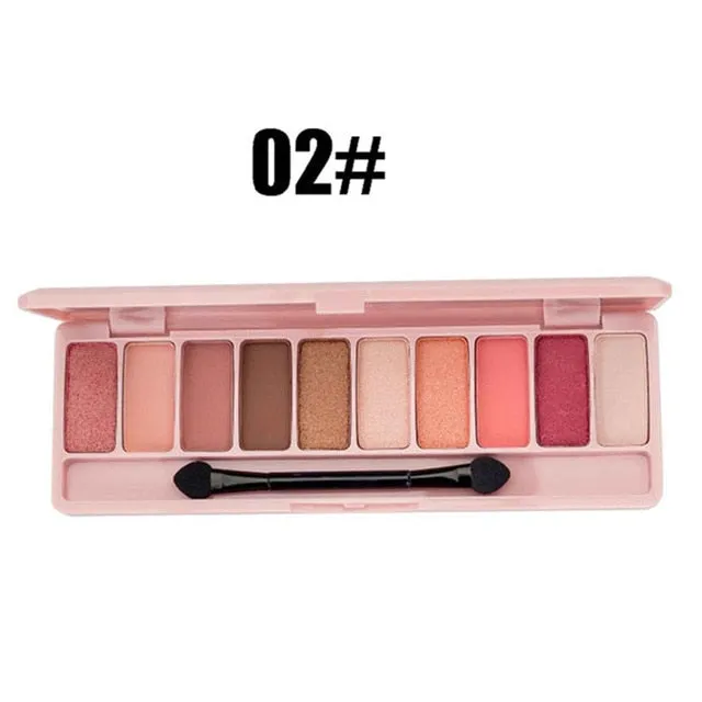 Professional Eyeshadow Palette Waterproof Eye Pigment Mineral Powder 10 Color Shimmer Matte Nude