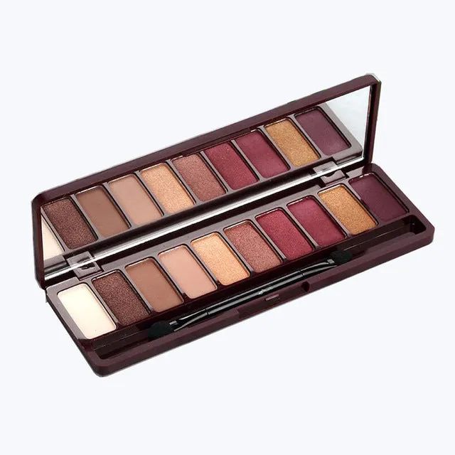 Professional Eyeshadow Palette Waterproof Eye Pigment Mineral Powder 10 Color Shimmer Matte Nude