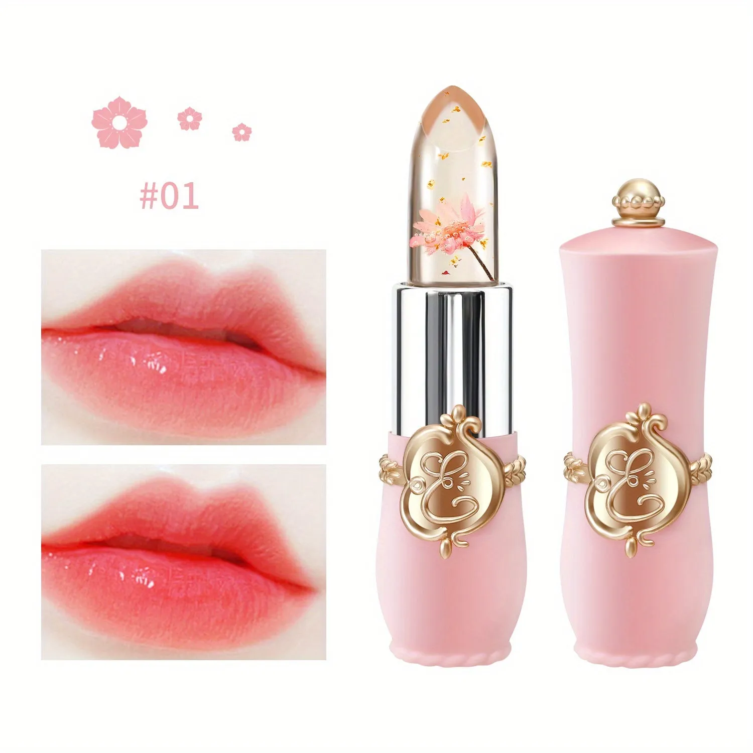 Valentines Day Lipstick Set Moisturizing Longlasting Colorchanging Flower Jelly