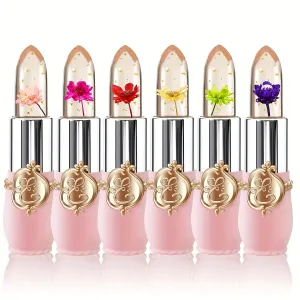 Valentines Day Lipstick Set Moisturizing Longlasting Colorchanging Flower Jelly