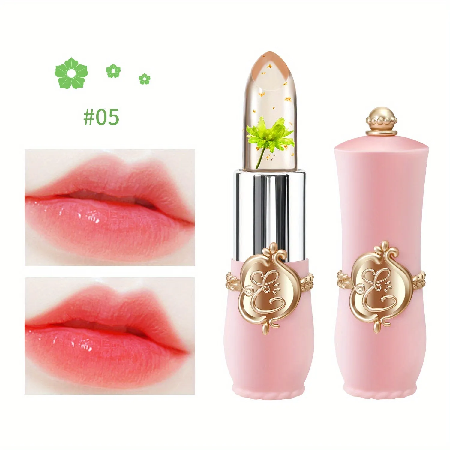 Valentines Day Lipstick Set Moisturizing Longlasting Colorchanging Flower Jelly
