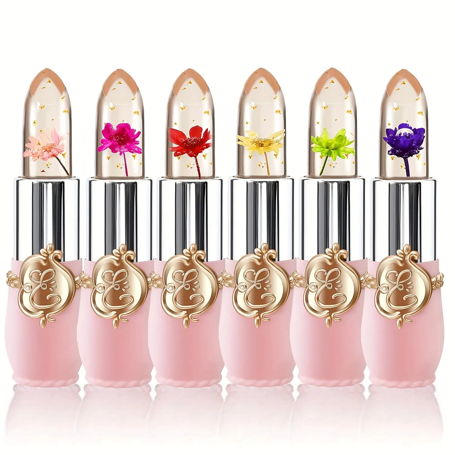 Valentines Day Lipstick Set Moisturizing Longlasting Colorchanging Flower Jelly